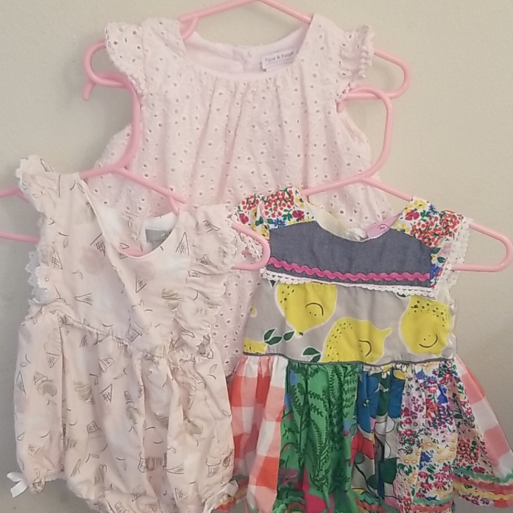 Cute baby girl bundle with 3 outfits